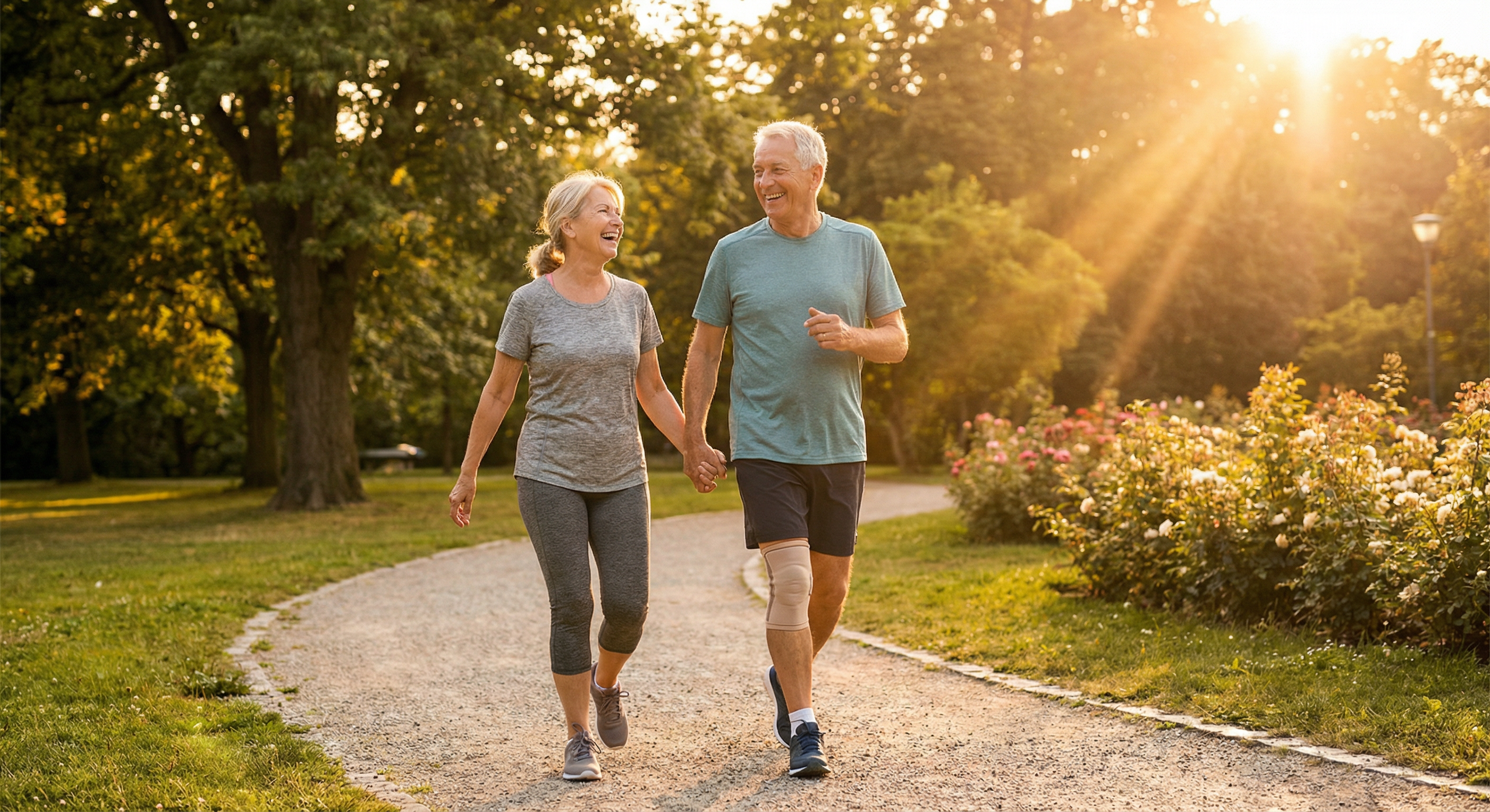 Senior couple enjoying outdoor activities